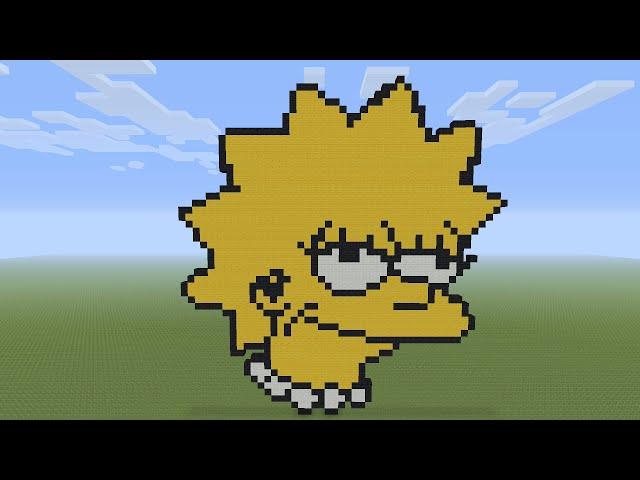 Minecraft Pixel Art - Lisa Simpson Head