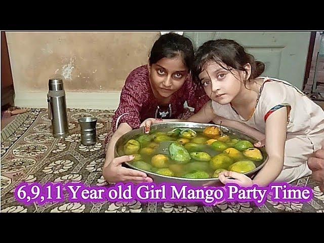 6,9,11 Year old Girl Mango Party Time | Diaper | Diaper Girl | Darvesh | Viral Video | New Video