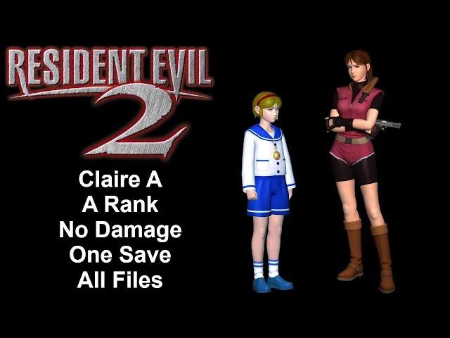 Resident Evil 2 - Claire A No Damage Walkthrough (PSX)