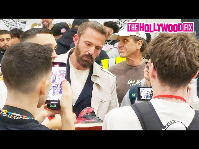 Ben Affleck Goes Shopping For Vintage 80's OG Nike Air Jordan Sneakers With His Son Samuel In L.A.