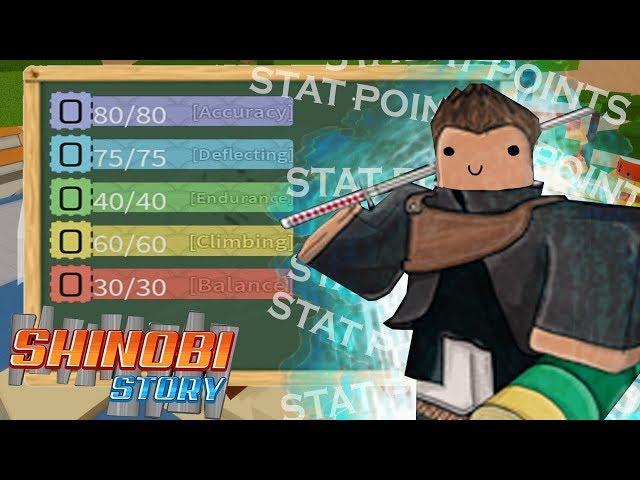 ROBLOX- Shinobi Story: Stat Training Guide (Fastest Way To Max Out All Stats)