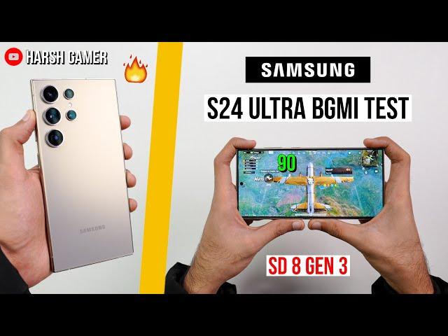 Samsung S24 Ultra Pubg Test With FPS Meter, Heating and Battery Test | Gaming Beast? 