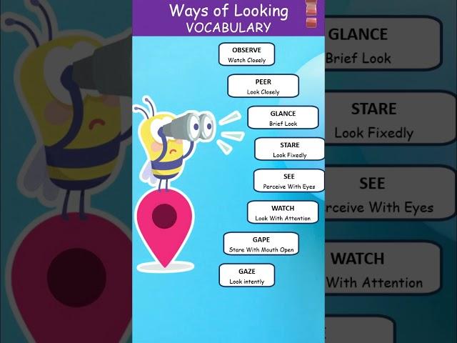 Ways of looking -Vocabulary you should know! #vocabulary  #advancedvocabulary #shorts VS ENGLISH