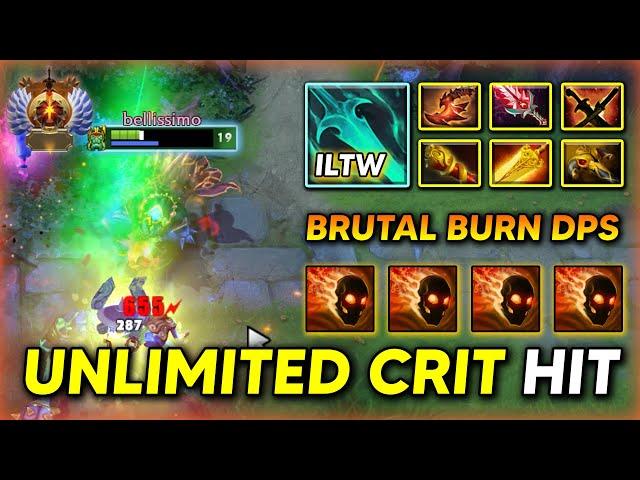 UNLIMITED CRIT HIT CARRY By iLTW Wraith King Radiance + Bloodthorn Build Brutal Burn DPS DOTA 2