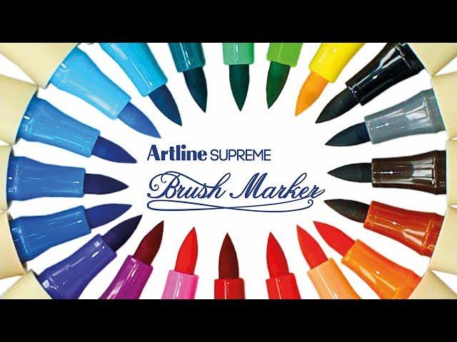 Artline Supreme Brush Marker | Creative Lettering - Alphabet Tutorial