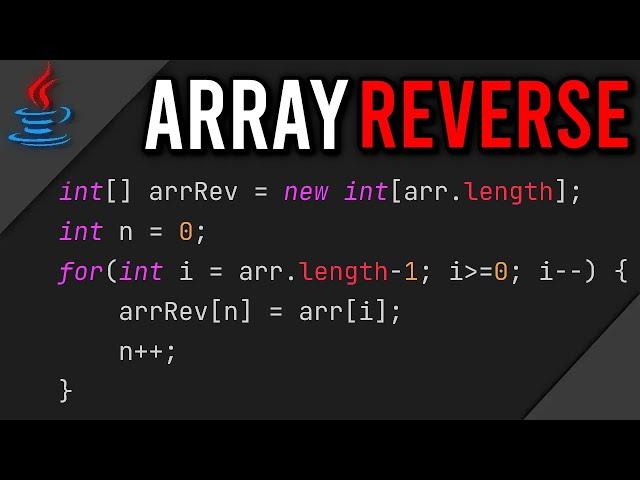 How To Reverse Arrays In JAVA | (simple & easy)