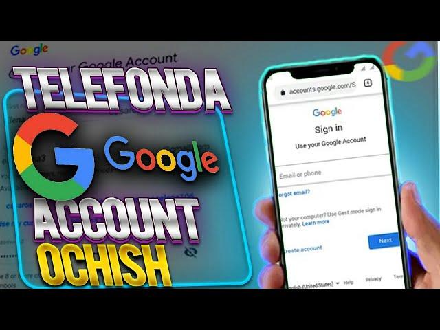 Gmail || Elektron Pochta || Telefonda google akkaunt ochish