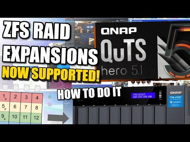 QNAP QuTS ZFS RAID EXPANSIONS NOW AVAILABLE - How to do it!