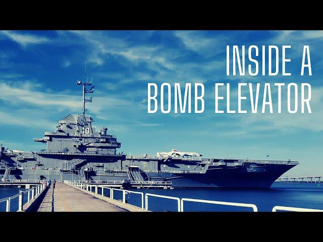 Inside a Bomb Elevator on USS Yorktown