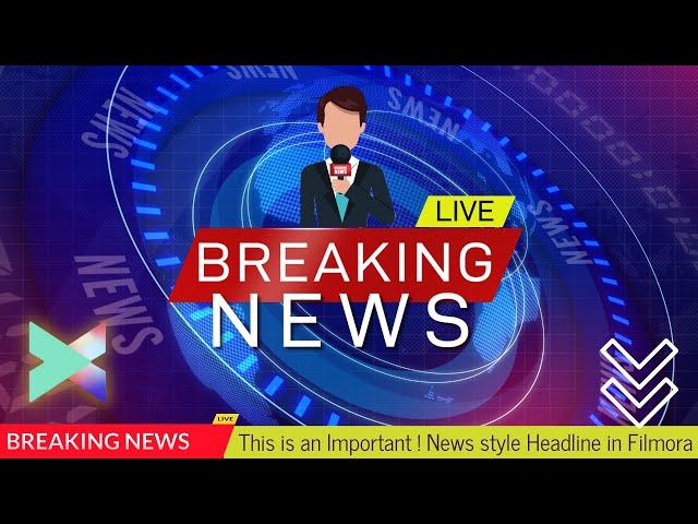 Create NEWS Scrolling Headlines in Filmora | Scrolling Text Effect in Filmora X