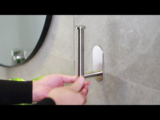 How To Use YIGII Adhesive Toilet Paper Holder with Difference Way