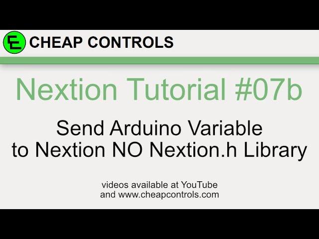 #87 Nextion Display sending variables from Arduino to change text NO Nextion.h Library