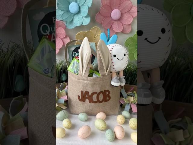 Up close & personal with these personalized Easter baskets #EasterBasket #PersonalizedGift #lasercut