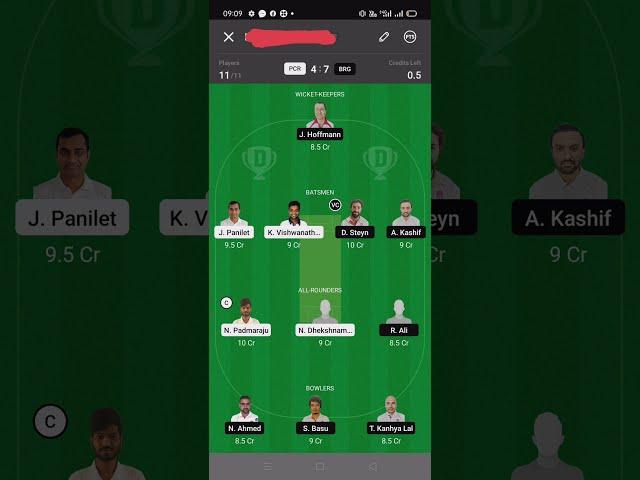 #PCRvsBRG #ecst10 #fantasy GL expert Dream11 Team|pcr vs brg ecs-t10 prugve match dream11prediction