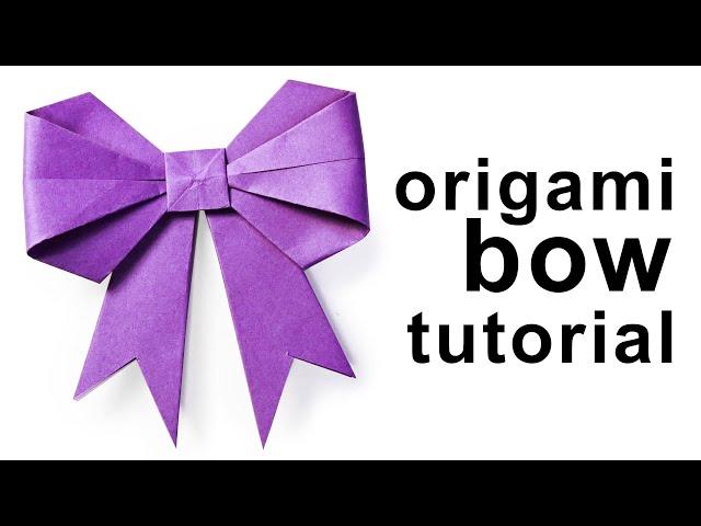 Origami - How to fold a paper Bow/Ribbon ︎ Paper Kawaii