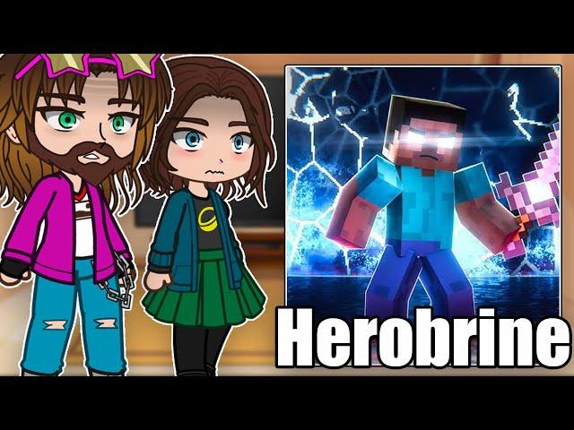 Minecraft Movie React To Herobrine | Minecraft | Gacha React