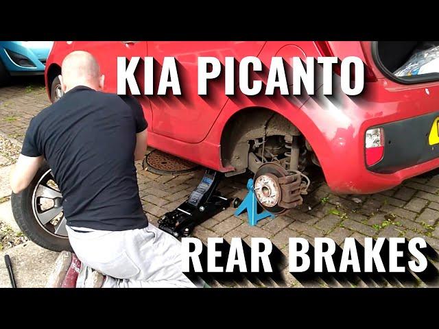 KIA PICANTO REAR BRAKE DISC AND PADS REPLACEMENT   PADS   DISCS 2011 - ON  please read description