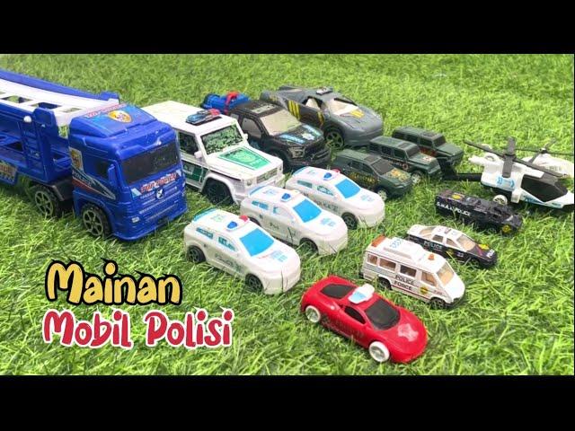 Membersihkan Mainan Mobil Polisi, Truk Towing, Helikopter, Tank, Ambulance