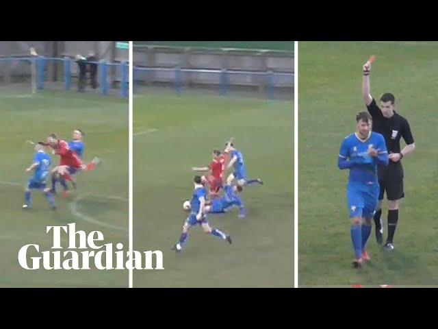 Garforth Town player sent off after two bookings in same passage of play