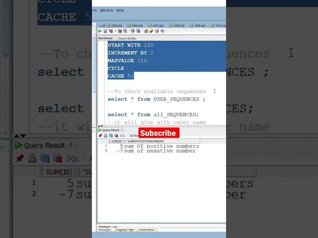 how to create sequence in oracle