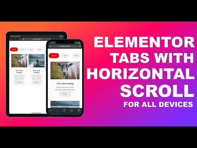 How To Make Elementor Tabs Scroll Horizontally On Mobile, Tablets, and Desktop | Step by Step