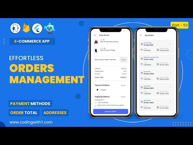 Flutter Order Management | Flutter eCommerce App Order Page