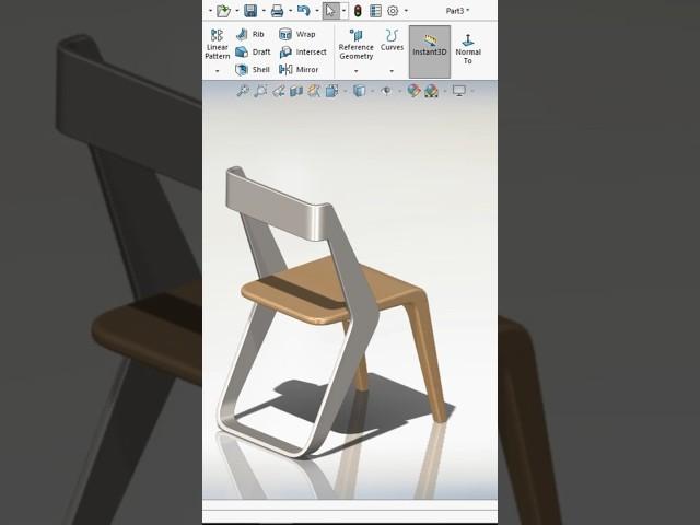 Chair in Solidworks. Watch the full video tutorial on my YouTube channel. #solidworks #design