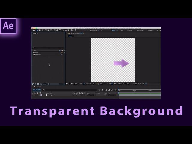 Export with Transparent Background via Render Queue in Adobe After Effects