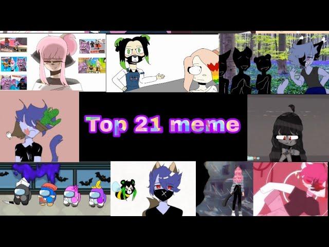 Top 21 meme (кошкаЛана, кот Леонард, Ульяна, Ева, Йоши, Лилит, Стив, pink Лео.)