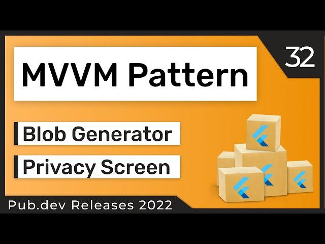 Flutter MVVM, Blob Generator & Co. - 32 - PUB.DEV RELEASES