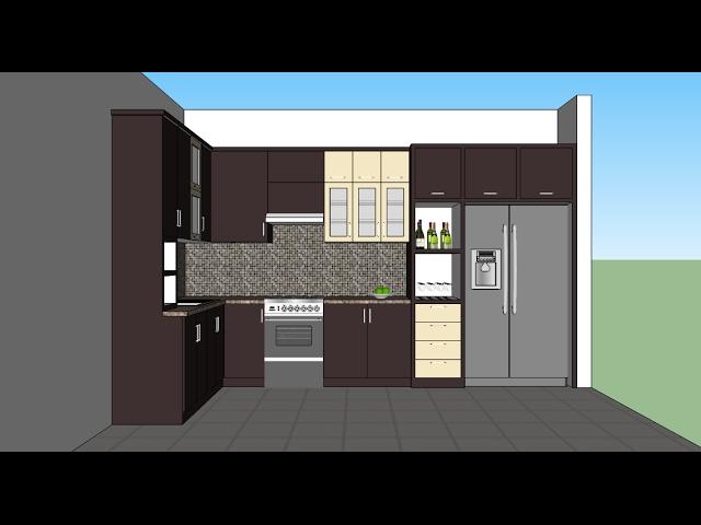 Sketchup tutorial make a kitchen