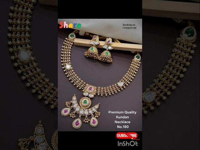 Beautiful brass kundan necklace || beautiful necklace designs #shorts#ytshorts #youtubeshorts