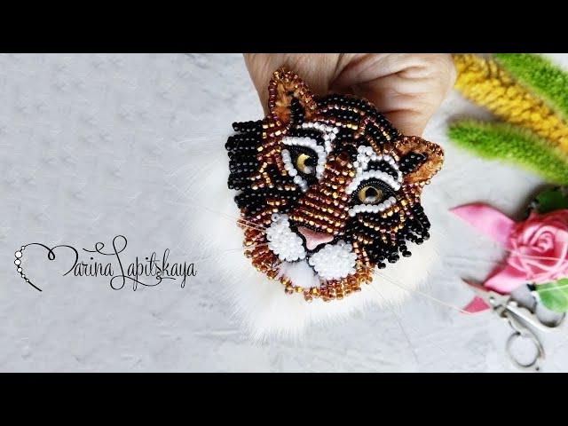  How to make a brooch, a pendant "Tiger" - a symbol of 2022 (master class)