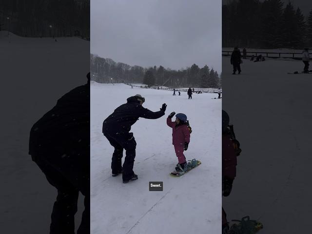 Supporting young snowboarder at Horseshoe Resort #snowboarding #horseshoeresort