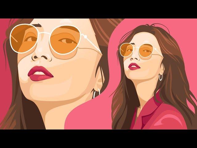 [Timelapse] Simple Vector Portrait Illustration using Adobe Illustrator | Suzy Bae