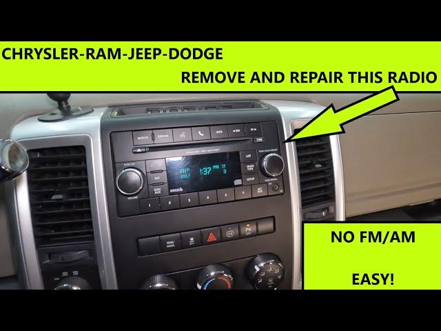 No Sound on FM/AM - Chrysler-Jeep-Ram-Dodge - Radio Repair