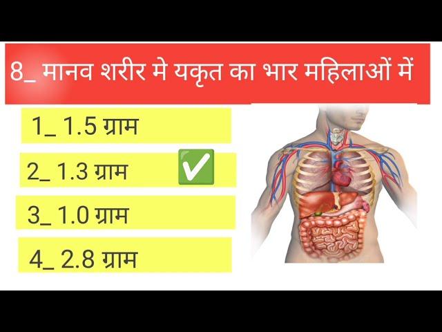 GK quiz Related to human body / fact for booster knowledge