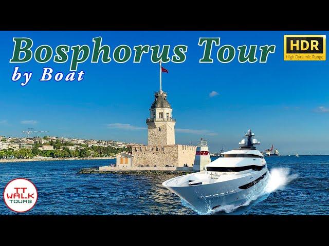 Bosphorus Tour by Boat, Istanbul | 4K HDR