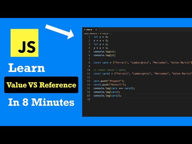 Value VS Reference in 8 Minutes - JavaScript Essentials