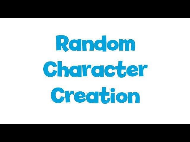 Random Character Creation (Perilous Quest excerpt)