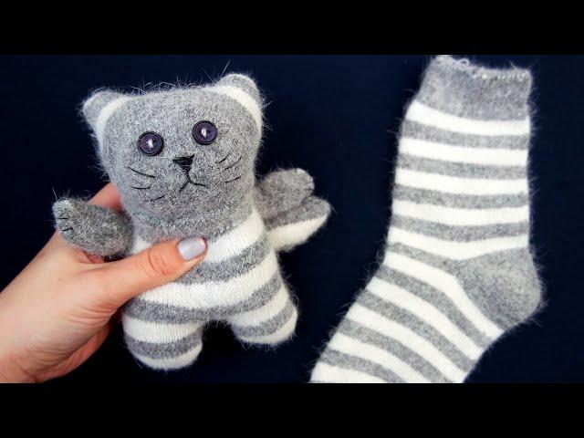 Котик из носка \\ Sock cat