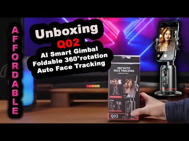 Q02 AI Smart Gimbal Foldable 360°rotation Auto Face Tracking Phone Holder Gimbal stabilizer #gimbal