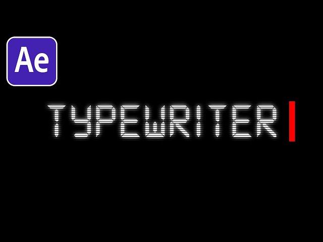 Digital Typewriter Effect in After Effect | Tutorial