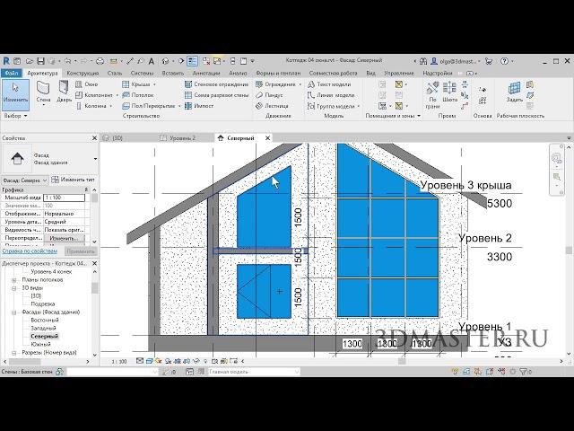 Витраж в Revit