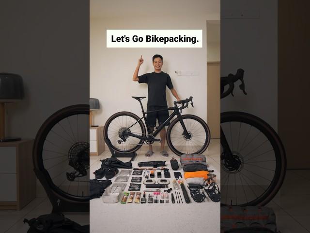 Bikepacking Setup in 30 seconds ️ #camping #asmr #bikepacking #cycling