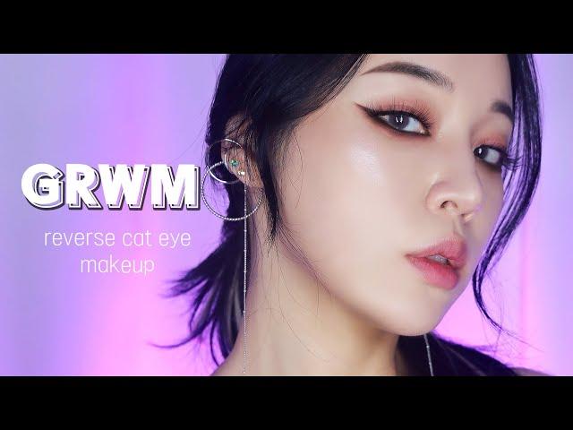 이 메이크업 알아?‍⬛리버스 캣아이 메이크업‼️악세사리 하울 메이크업 gwrm [ 밀캣 / 밀크캣 / milkcat ]