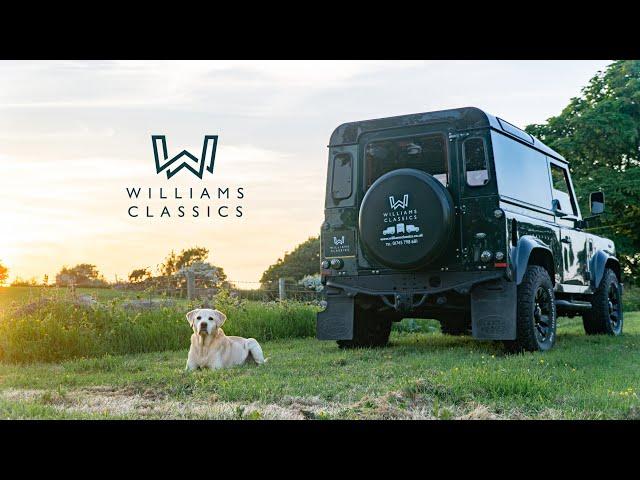 The Land Rover Defender 90 in Aintree Green | Williams Classics