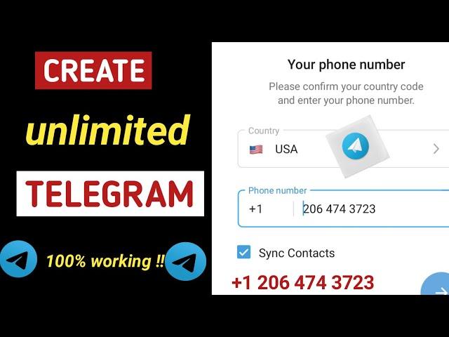 Create telegram account without phone number /make unlimited telegram account /telegram account 2024