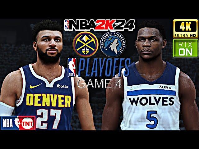 NBA 2K24 PC Realistic Mod (4K60) | Nuggets vs Timberwolves Game 4 | NBA Playoffs WCSF