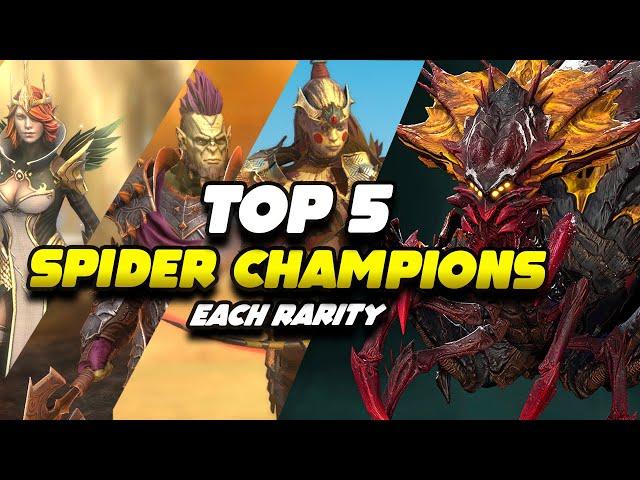 TOP 5 CHAMPIONS vs SPIDER FROM EACH RARITY | RAID SHADOW LEGENDS